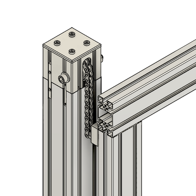 56-040-1 MODULAR SOLUTIONS DOOR PART 90MM X 90MM CHAIN PULLY - ANSI 40 ROLLER CHAIN